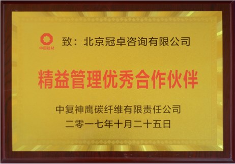 2017中复神鹰精益管理优秀合作伙伴